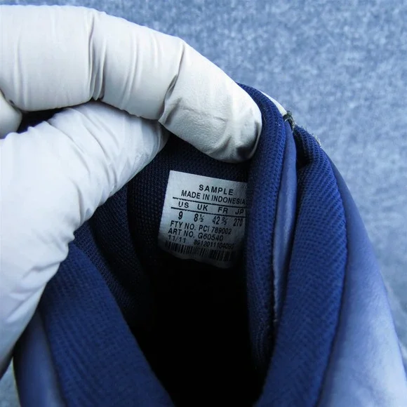 adidas VNTG Sample Men Sneaker Shoes Blue Leather Lace Up Size 9 Medium‎